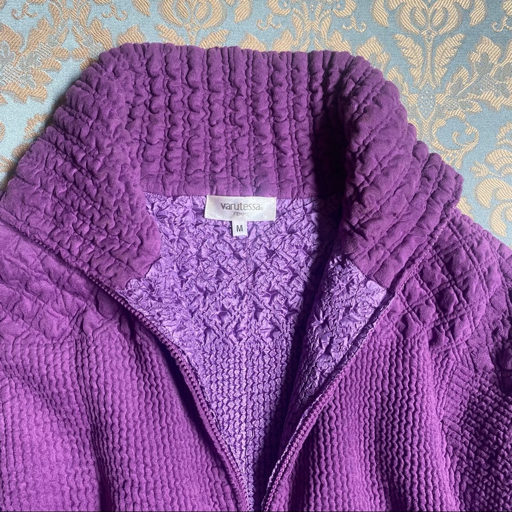 Quilted purple zip up
